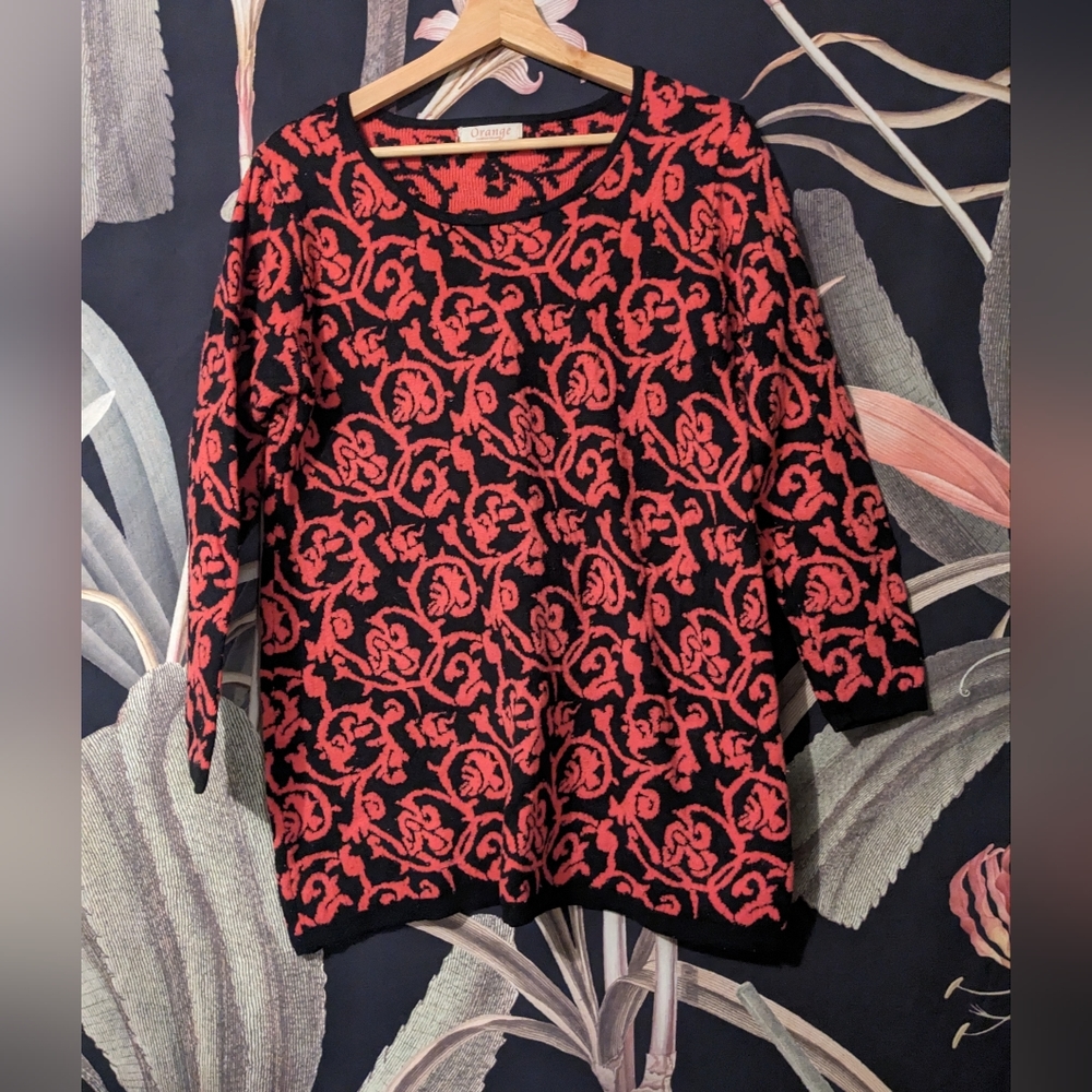 Floral Rose Sweater Dress